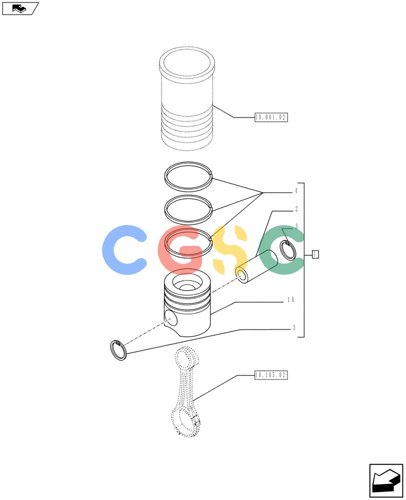 神钢零件查询(F4GE9684B J605) - ENGINE 5801385851 - 84369828 (1/13-) (10.105.01) - SHORT BLOCK - PISTON - ENGINE (504384710 - 504264406) Kobelco