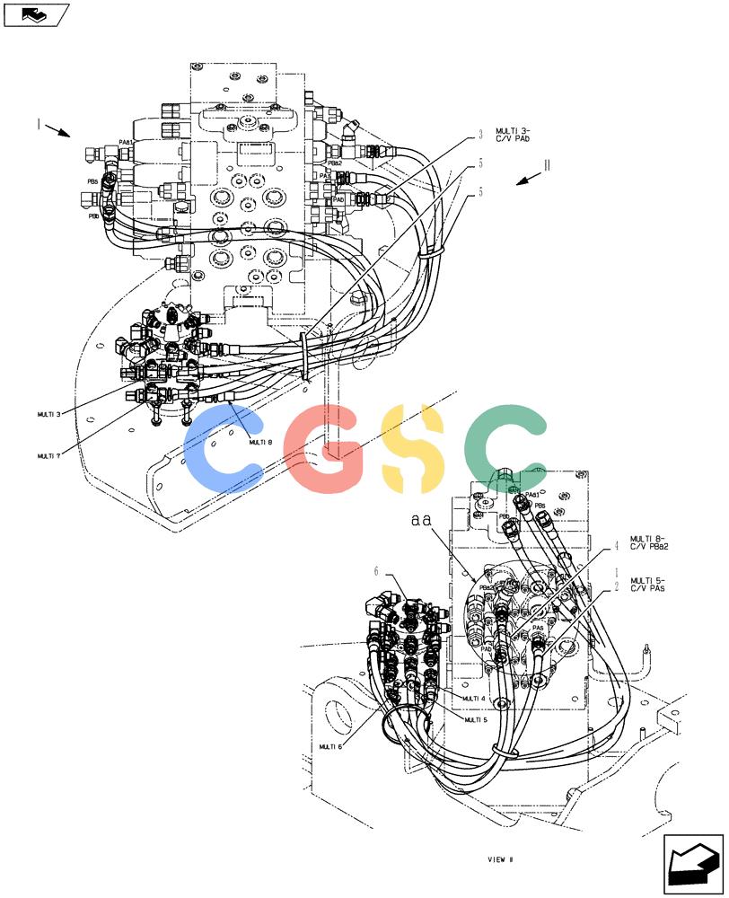 纽荷兰零件查询(E135BSRLC) - CRAWLER EXCAVATOR ASN YH06-08001 (01-039[01]) - CONTROL LINES, MULTI New Holland Constructuion