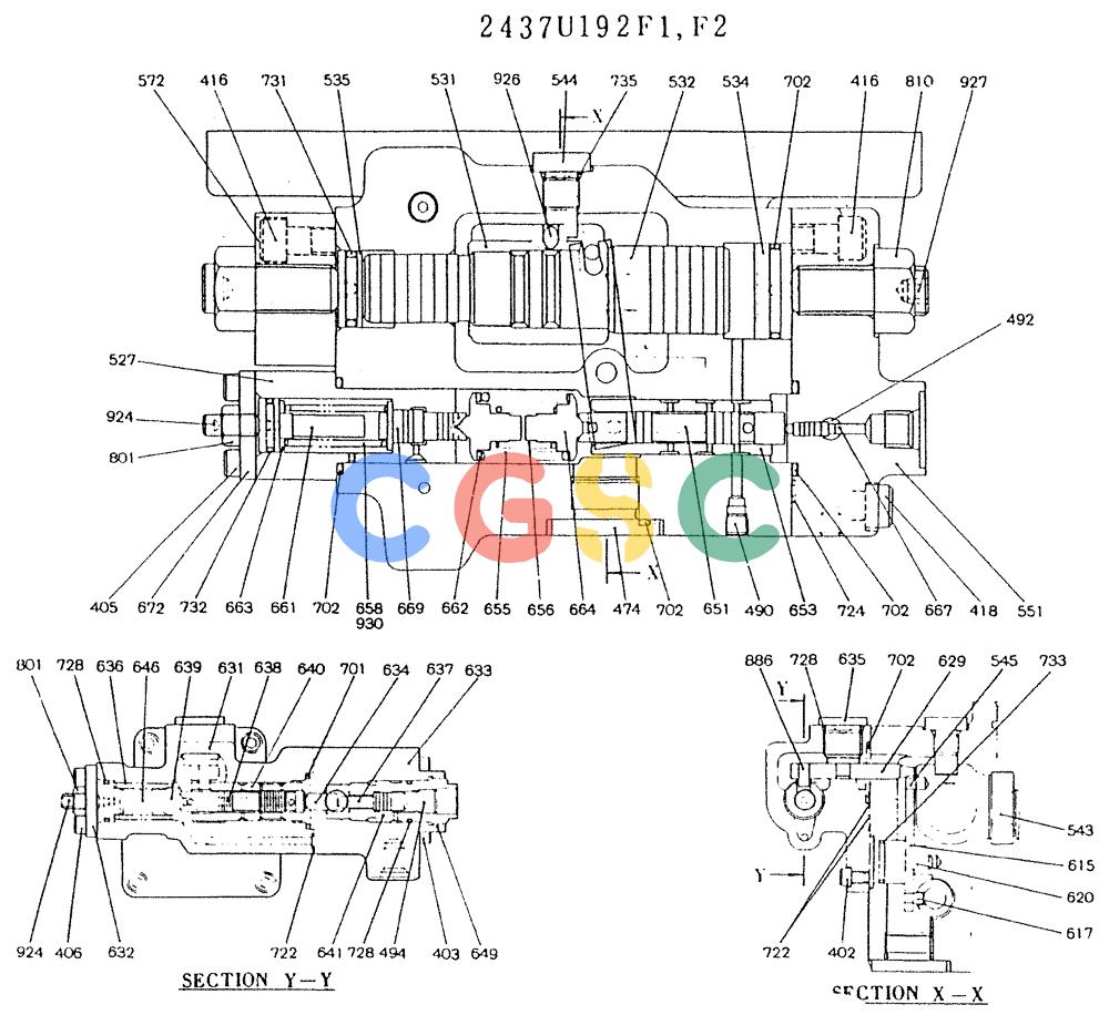 神钢零件查询(K909LC) - MARK II EXCAVATOR BTW LL1207 - LL1487 (1/87-12/03) (11-018[01]) - PUMP ASSY Kobelco
