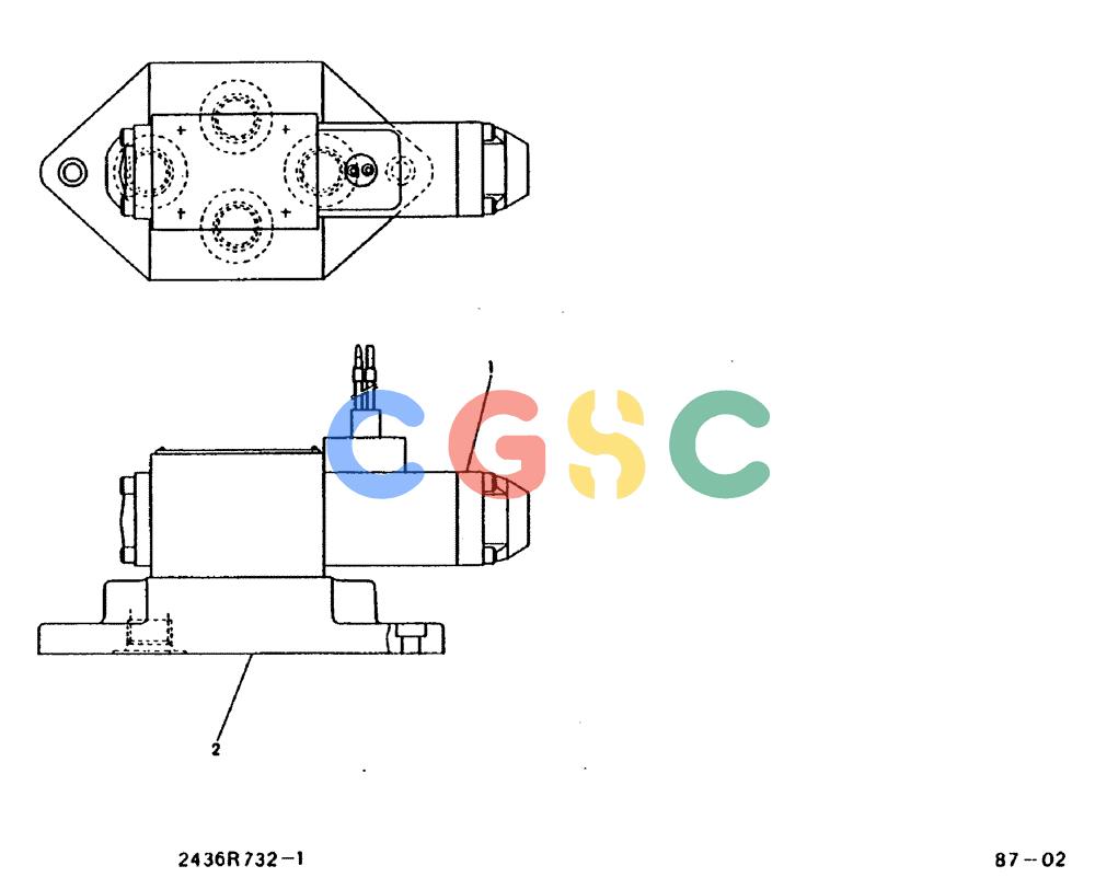 神钢零件查询(MD240BLC) - EXCAVATOR BTW LLU0001 - LLU0300 (1/80-12/06) (11-005) - VALVE ASSY, SOLENOID 2436R732F1 Kobelco