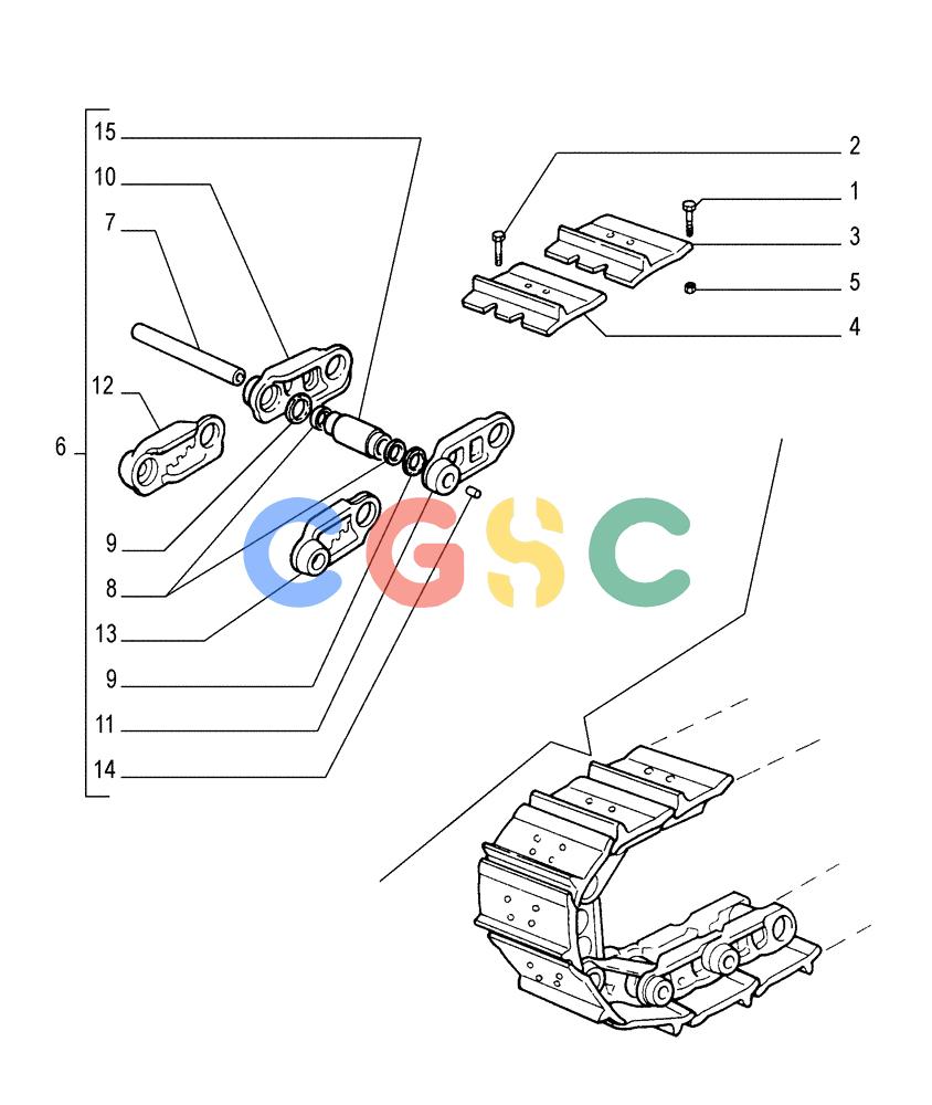 纽荷兰零件查询(FD175) - CRAWLER DOZER (N.A. VERSION)(S/N 061640 & AFTER) (1/93-) (9.349[01]) - TRACK CHAIN - SHOES (1 GROUSER L=600MM) - OPTIONAL CODE 76029302 New Holland Constructuion