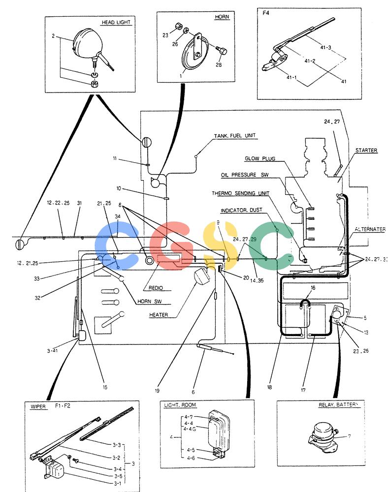 神钢零件查询(K903B) - EXCAVATOR ASN LE3401 (1/85-12/03) (08-036) - WIRING ASSY, ELEC P/N 24100N2836F1 Kobelco