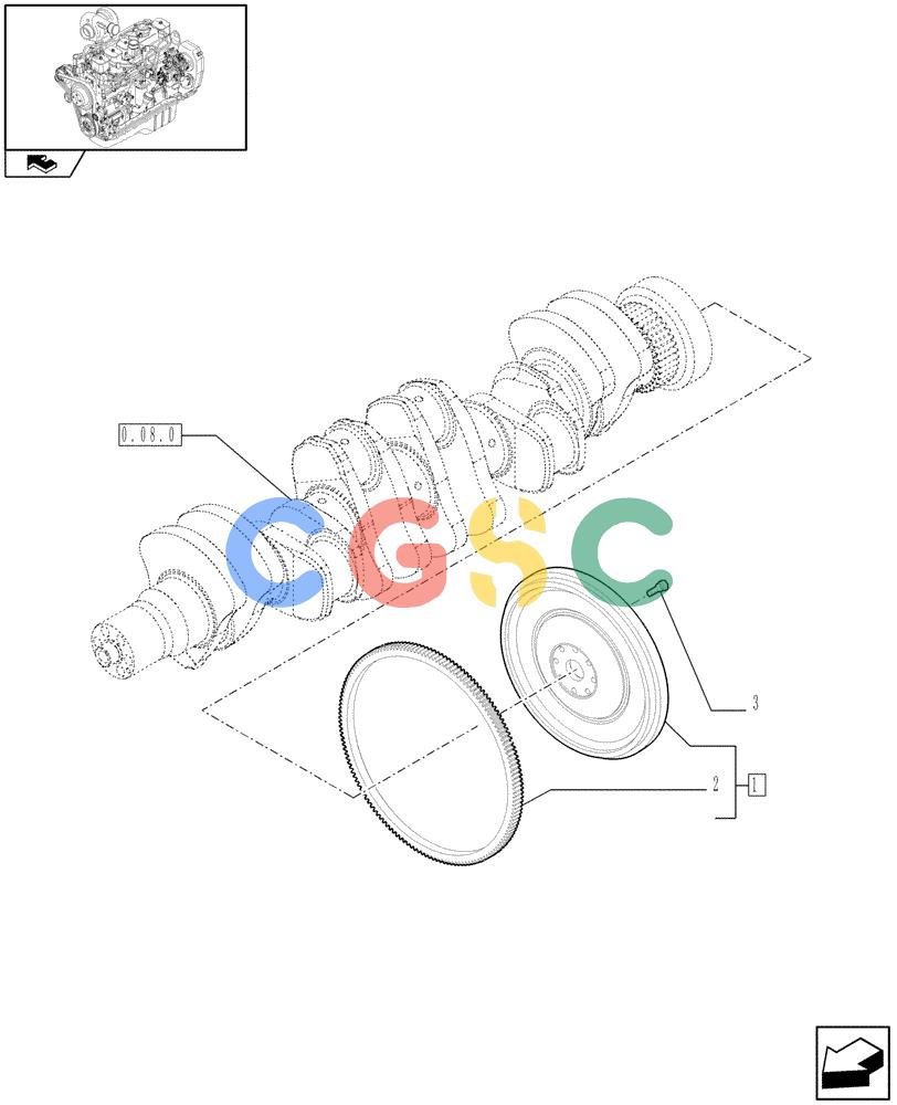 神钢零件查询(F4GE9684C J601) - ENGINE - 504360955 - 84152356 (1/13-) (0.08.3) - FLYWHEEL - ENGINE (2852218) Kobelco