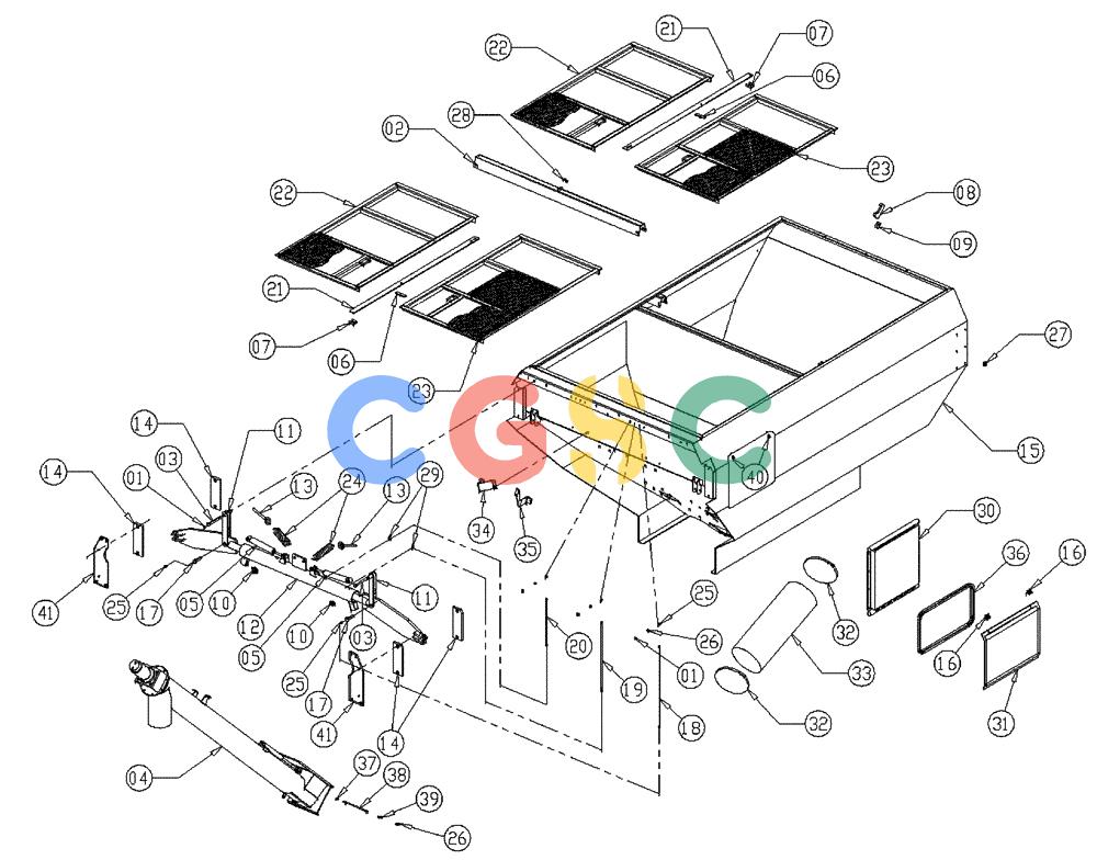 凯斯零件查询(437) - FLEX-AIR APPLICATOR (5/98-2/99) (01-001) - HOPPER GROUP, FLEX-AIR Case Agriculture