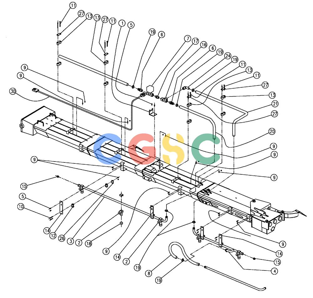 凯斯零件查询(FLX810) - FLEX-AIR APPLICATOR (10/03-8/09) (10-008) - WET BOOM, 2.5”, LH, INNER, 70’ Case Agriculture