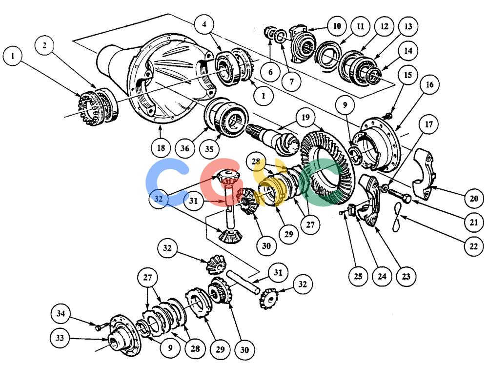 纽荷兰零件查询(AD300) - ARTICULATED DUMP TRUCK (1/01-) (2.366A[03]) - FRONT AXLE - DIFFERENTIAL New Holland Constructuion