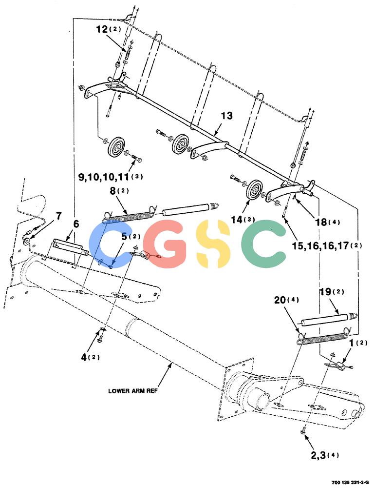凯斯零件查询(RS561) - CASE IH ROUND BALER (1/99-12/00) (06-034) - BALE SHAPE MONITOR ASSEMBLY Case Agriculture