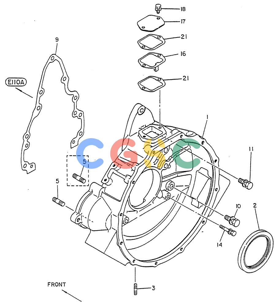 神钢零件查询(FD6(T)14) - NISSAN DIESEL ENGINE ASN 050001 - LK400 & LK500A (1/06-12/06) (01-012[01]) - HOUSING-FLYWHEEL Kobelco