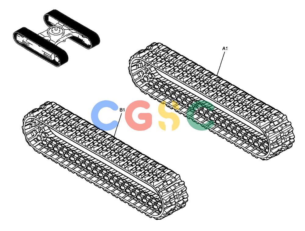 纽荷兰零件查询(E70) - MIDI CRAWLER EXCAVATOR (NA) (1/06-) (090) - TRACK, RUBBER New Holland Constructuion