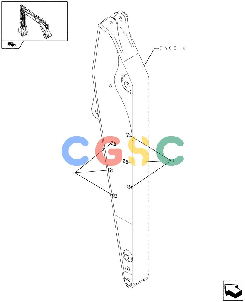 纽荷兰零件查询(E235BSR) - CRAWLER EXCAVATOR (5/07-) (2.009[06]) - DIPPER STICK (3,33M) - EXTRA New Holland Constructuion