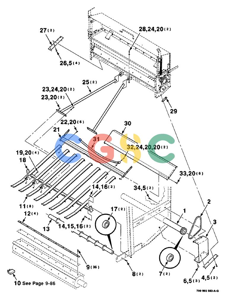 凯斯零件查询(8465) - CASE IH AUTO ROUND BALER (1/91-12/97) (9-52) - MESH WRAP KIT, SHIELDS AND SLIDE ASSEMBLIES, SERIAL NUMBER CFH0073001 THROUGH CFH0073202 Case Agriculture
