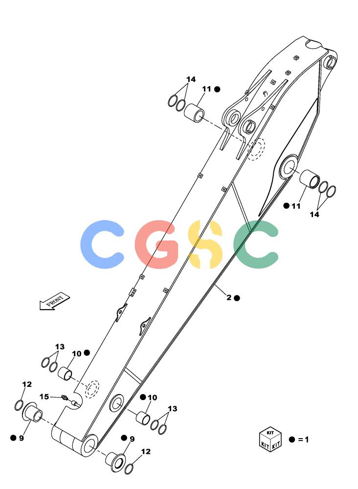 纽荷兰零件查询(E805) - CRAWLER EXCAVATOR TIER 3 (7/06-) (09-204-00[01]) - DIPPER (4.40 M) New Holland Constructuion