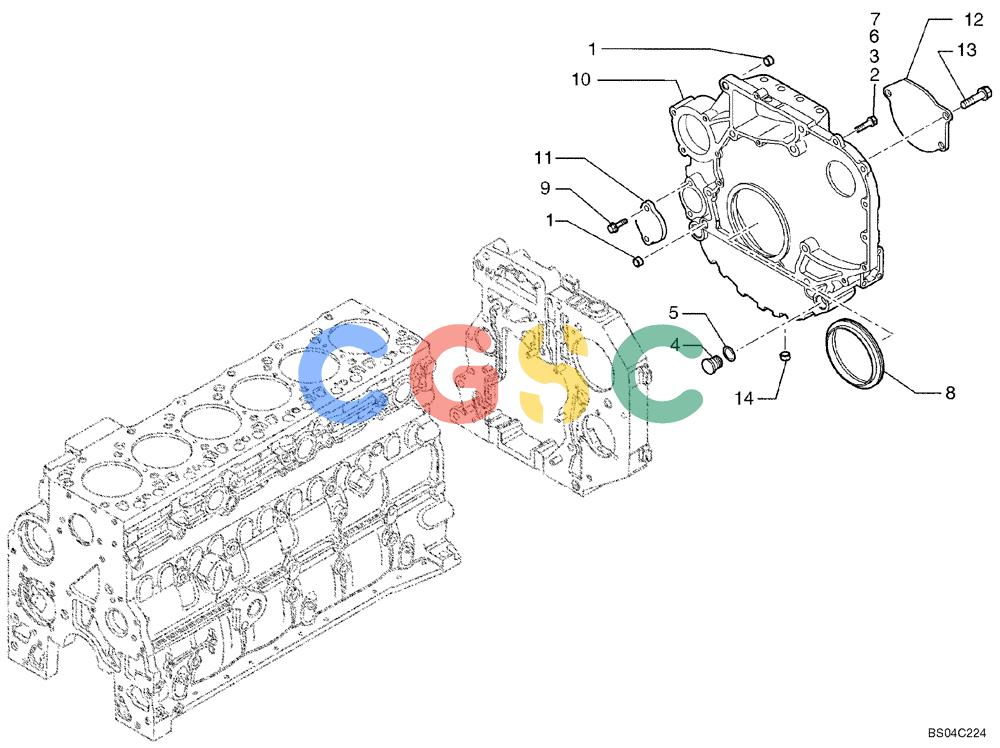 纽荷兰零件查询(DC95) - CRAWLER DOZER (8/04-) (02-16) - CYLINDER BLOCK - COVERS New Holland Constructuion