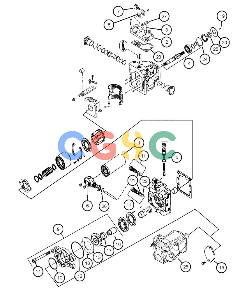 凯斯零件查询(438) - FLEX-AIR APPLICATOR - 1999 (2/99-3/03) (13-002) - PUMP, 90 SER, CW, AUXC-PAD 14T Case Agriculture