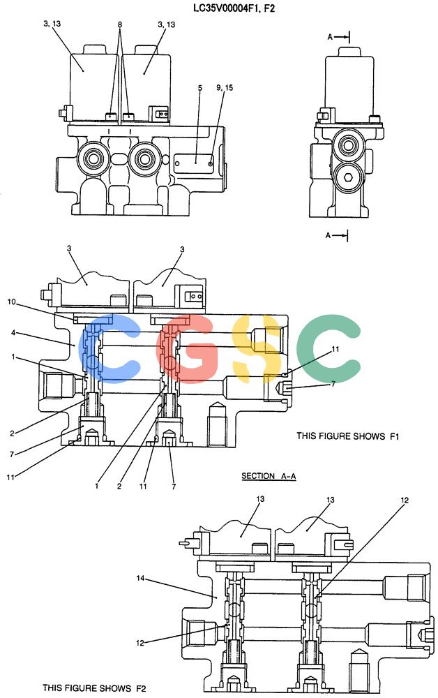 纽荷兰零件查询(E135SR) - CRAWLER EXCAVATOR ASN YY04-06254 (07-004) - VALVE ASSY, SOLENOID (HAND CONTROL) New Holland Constructuion