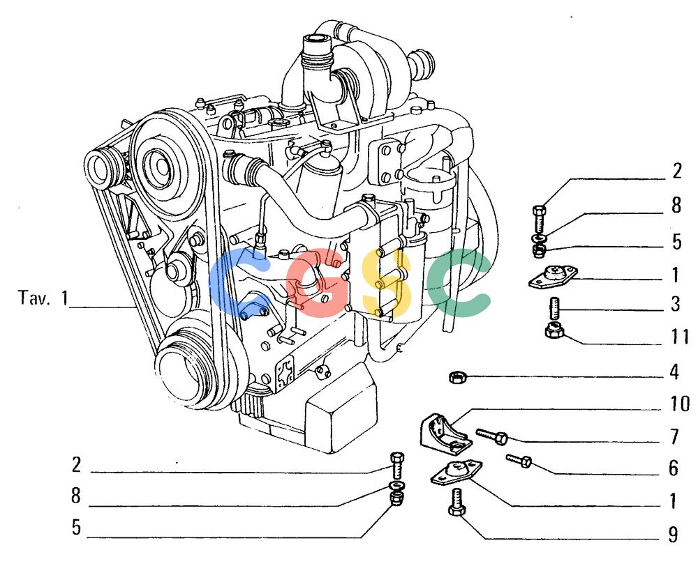 纽荷兰零件查询(FD14E) - CRAWLER DOZER (0.1010[001]) - SUSPENSION-ENGINE New Holland Constructuion