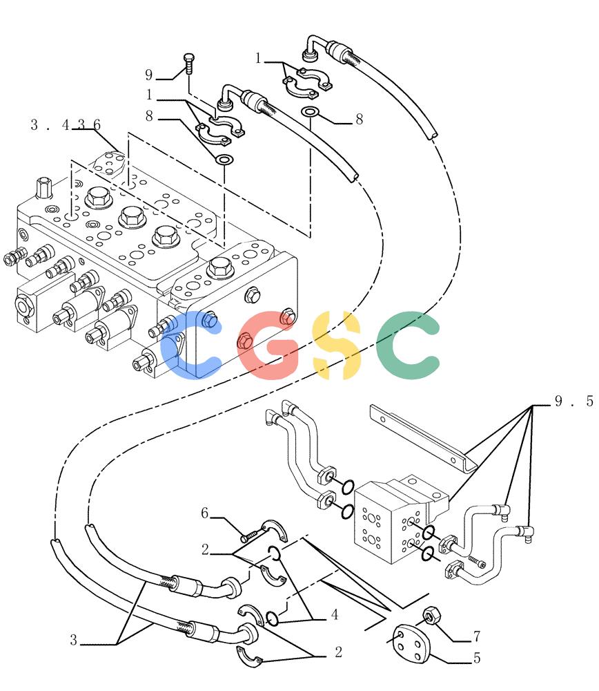 纽荷兰零件查询(DC180PS) - CRAWLER DOZER (11/00-) (9.439[03A]) - ADDITIONAL HYDRAULIC FUNCTION - (REAR) - VERSION (02) - OPTIONAL CODE 76071190 New Holland Constructuion