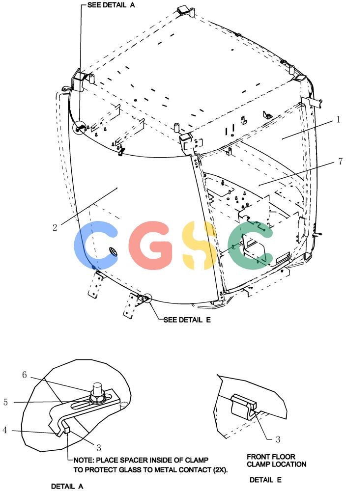 凯斯零件查询(FLX3510) - FLOATER (8/04-8/06) (01-022[01]) - GLASS MOUNTING GROUP Case Agriculture