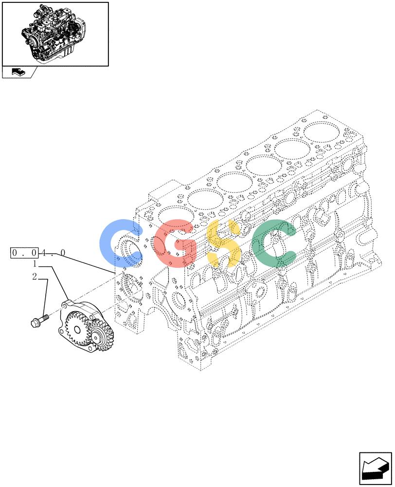 神钢零件查询(F4GE9684R J600) - ENGINE - 504115847 - 84459738 (1/08-12/12) (0.30.0) - OIL PUMP - ENGINE (504099881) Kobelco