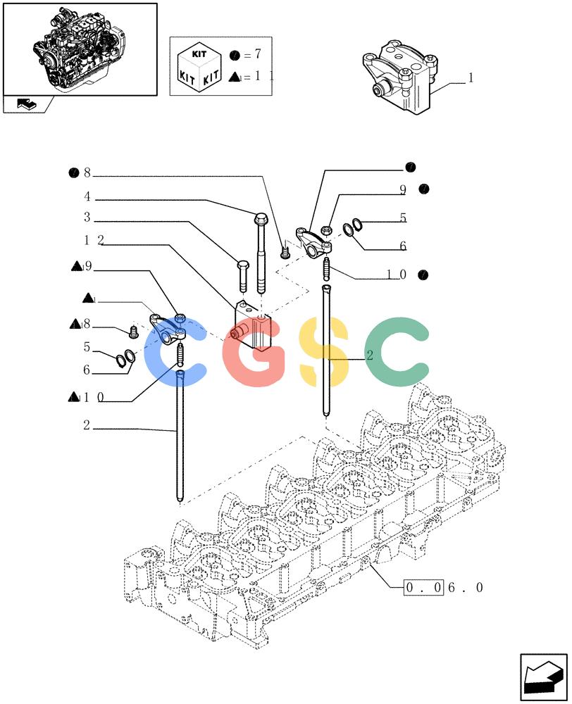 神钢零件查询(F4GE9684B J600) - ENGINE 504116859 - 87050849 (1/07-) (0.06.6) - ROCKER SHAFT (2852895) Kobelco