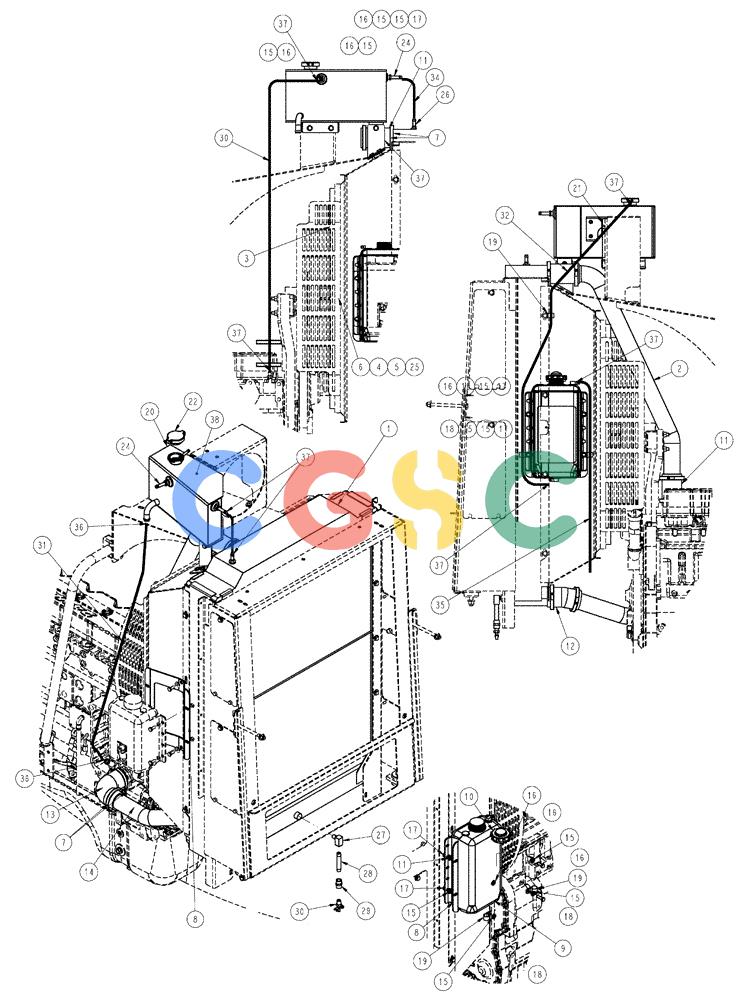凯斯零件查询(FLX3510) - FLOATER (8/04-8/06) (02-018) - RADIATOR COMPONENTS Case Agriculture