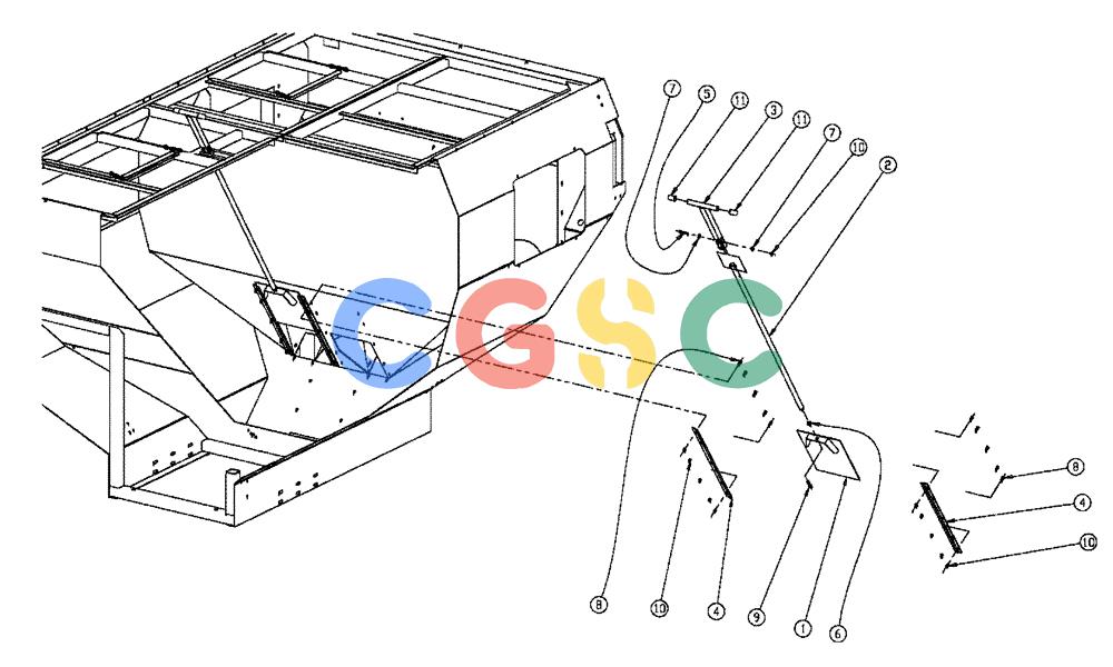 凯斯零件查询(438) - FLEX-AIR APPLICATOR - 2003 (3/03-10/03) (01-002) - GATE GROUP, AUXILIARY BIN Case Agriculture