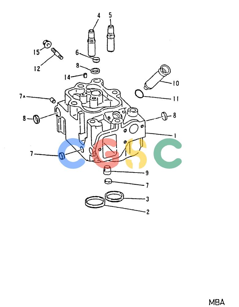 神钢零件查询(6D22-TC) - MITSUBISHI DIESEL ENGINE - K912, K912LC, & K916 (1/83-12/06) (08-004) - CYLINDER HEAD REPAIR KIT 450-810B Kobelco