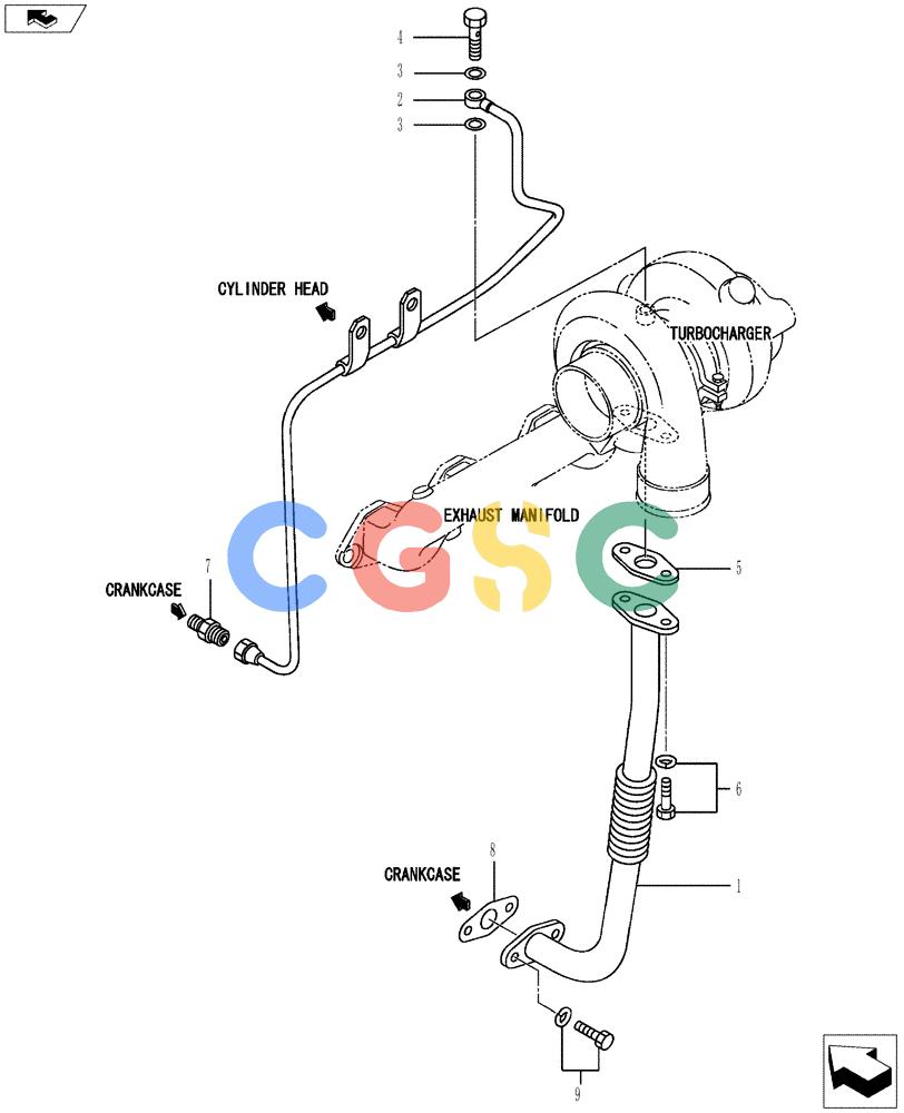 神钢零件查询(ED150-2) - BLADE RUNNER EXCAVATOR/DOZER ASN LH01-01001 (1/09-12/12) (08-020[02]) - TURBOCHARGER PIPING Kobelco
