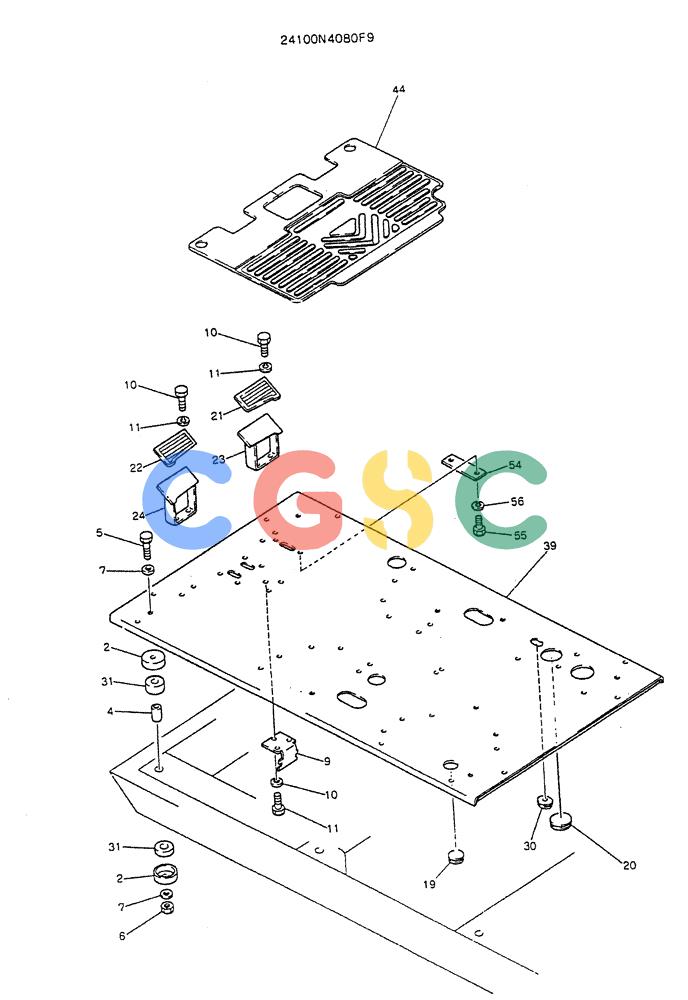 神钢零件查询(K905LC) - MARK II EXCAVATOR BTW YP1001 - YP1281. (4/89-12/03) (02-003) - PLATE ASSY, FLOOR Kobelco