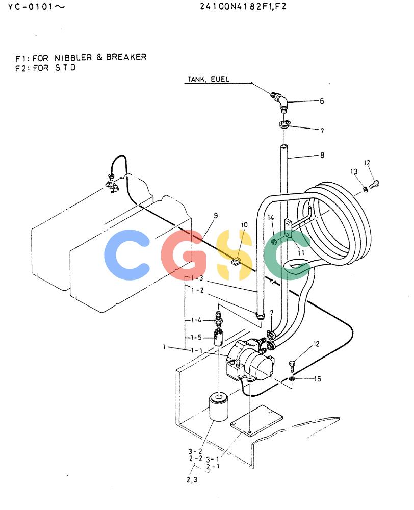 神钢零件查询(MD300LC) - EXCAVATOR BTW YC0101 - YC0300 (1/80-12/06) (08-001) - PUMP ASSY, FUEL Kobelco