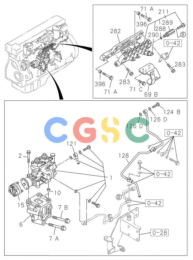 纽荷兰零件查询(E805) - CRAWLER EXCAVATOR TIER 3 (7/06-) (03-040-01[01]) - FUEL SYSTEM - FUEL INJECTION PUMP New Holland Constructuion