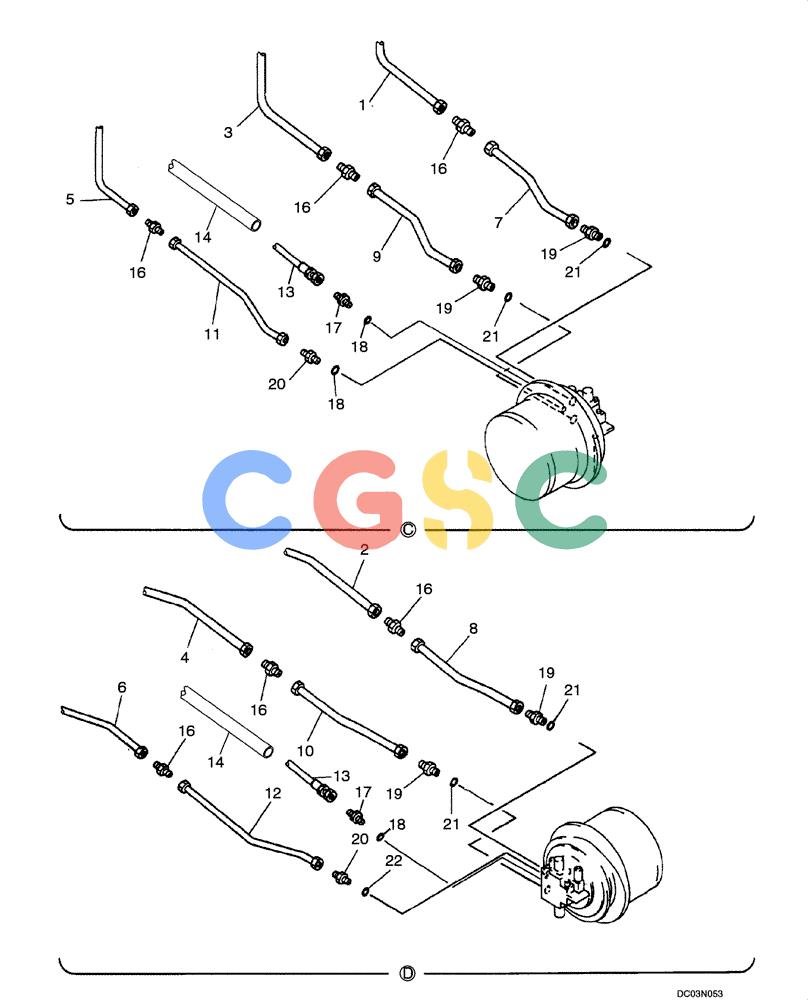 纽荷兰零件查询(EH160) - CRAWLER EXCAVATOR (9/03-) (08 -14[00]) - HYDRAULIC LINES - LOWER New Holland Constructuion
