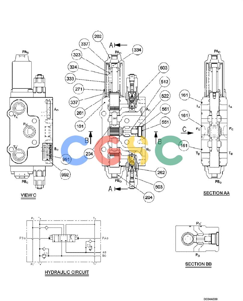 纽荷兰零件查询(EH215) - CRAWLER EXCAVATOR (9/03-) (08 -80[00]) - VALVE ASSY - CONTROL, NIBBLER & BREAKER (YN30V00084F1) New Holland Constructuion