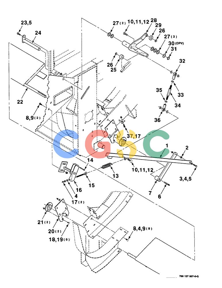 凯斯零件查询(8585) - CASE IH LARGE (3 X 4) RECTANGLER BALER (1/98-12/00) (5-12) - FEEDER LINKAGE AND DOOR ASSEMBLIES Case Agriculture