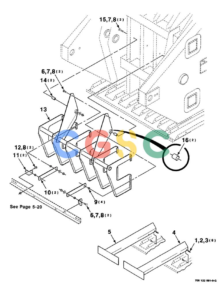 凯斯零件查询(8590) - CASE IH LARGE (4 X 4) RECTANGULAR BALER (NORTH AMERICA) (1/98-12/00) (05-24) - PLUNGER CLEANER AND SCRAPER ASSEMBLY Case Agriculture