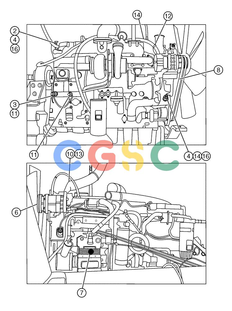 凯斯零件查询(4375) - TITAN FLOATER (5/98-8/99) (02-001[02]) - ENGINE GROUP Case Agriculture