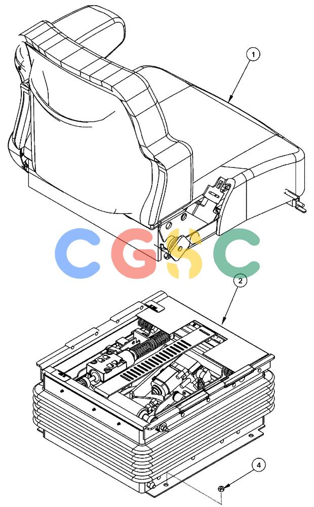 凯斯零件查询(FLX3510) - FLOATER (8/04-8/06) (01-037) - SEAT ASSEMBLY "BEFORE JAN 2005" Case Agriculture