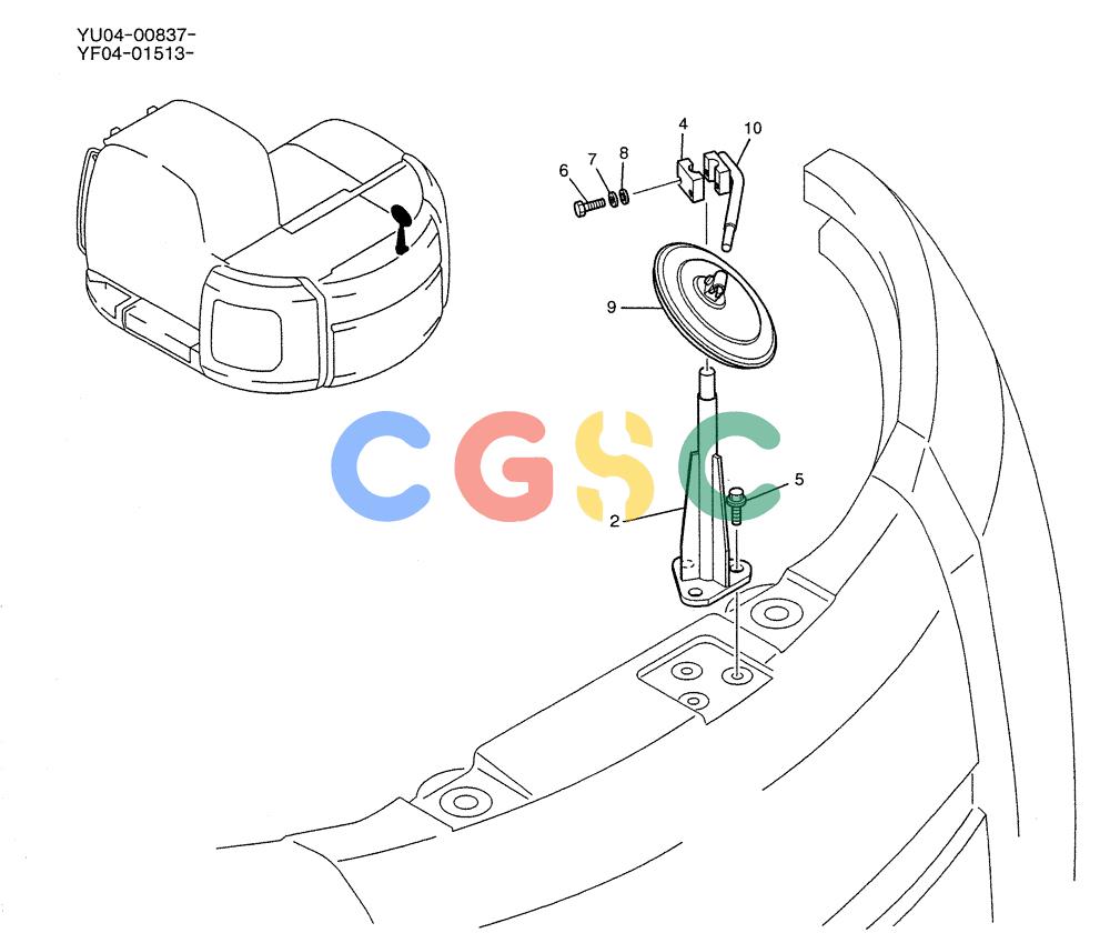 纽荷兰零件查询(E235SRLC) - CRAWLER EXCAVATOR BTW YU04-00837 - YU04-01417 (01-034) - MIRROR INSTAL, P/N LC52C00002F2 New Holland Constructuion