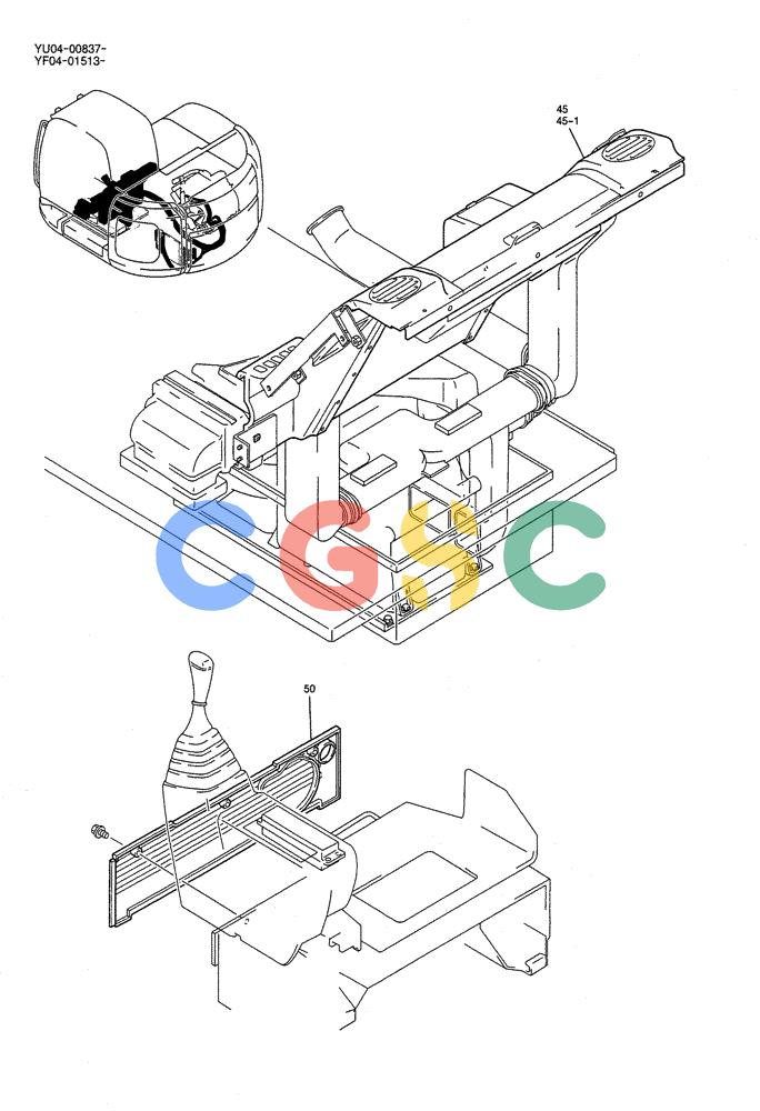 纽荷兰零件查询(E235SRLC) - CRAWLER EXCAVATOR BTW YU04-00837 - YU04-01417 (01-047[01]) - PANEL ASSY, INSTRUMENT (AIR-CON) New Holland Constructuion