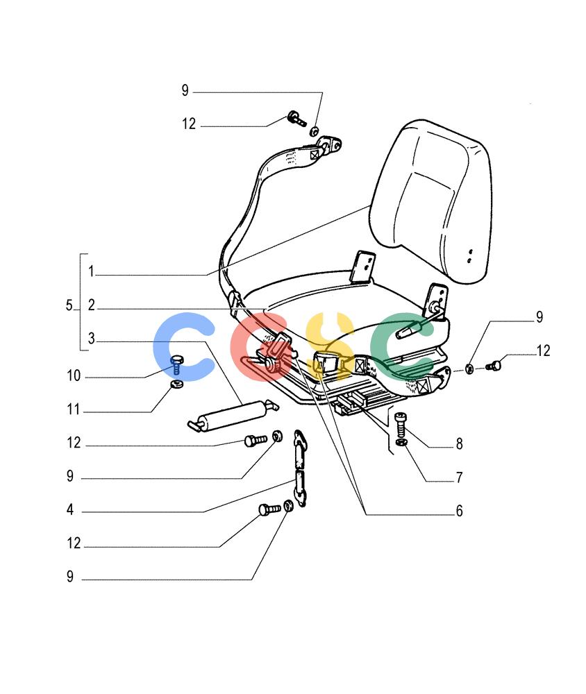 纽荷兰零件查询(FL145) - CRAWLER LOADER (N.A. VERSION) (11/98-) (5.667[01]) - SUSPENSION SEAT New Holland Constructuion