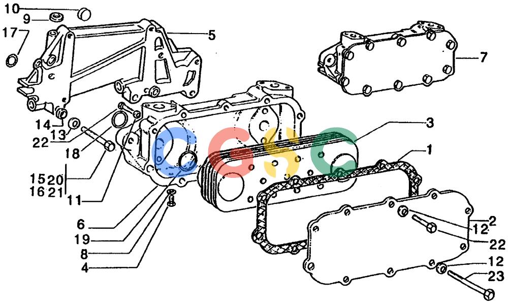 纽荷兰零件查询(65B) - MOTORGRADERS (A3.07[002]) - ENGINE OIL COOLER New Holland Constructuion