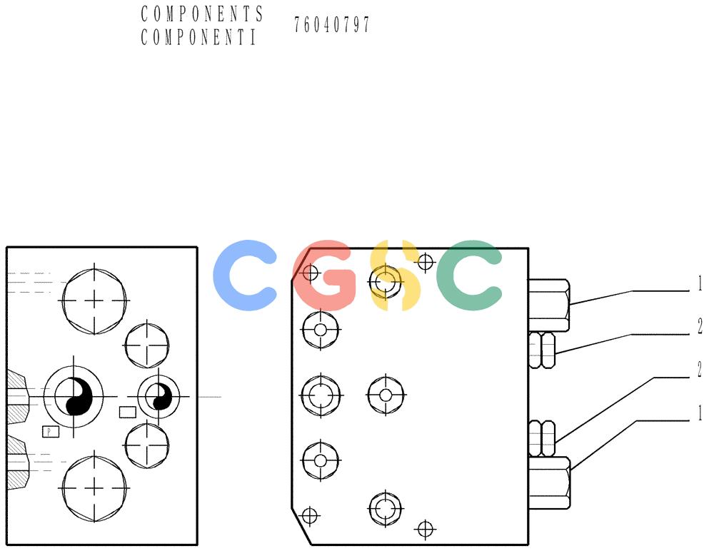 纽荷兰零件查询(DC150LT) - CRAWLER DOZER (6/00-) (1.266[03]) - REAR TRANSMISSION - CONTROL VALVE New Holland Constructuion