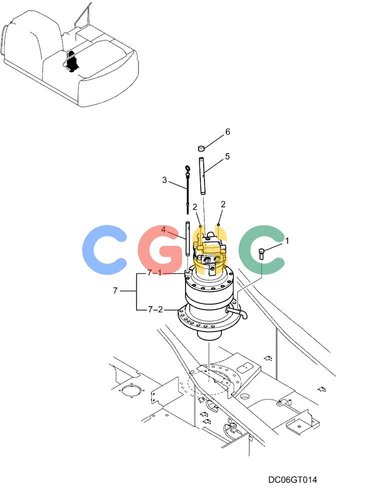 纽荷兰零件查询(E215B) - CRAWLER EXCAVATOR - TIER 3 (ROPS CAB) ASN NBDA21800 (6/13-) (01-016[00]) - SWING MOTOR - INSTALLATION New Holland Constructuion