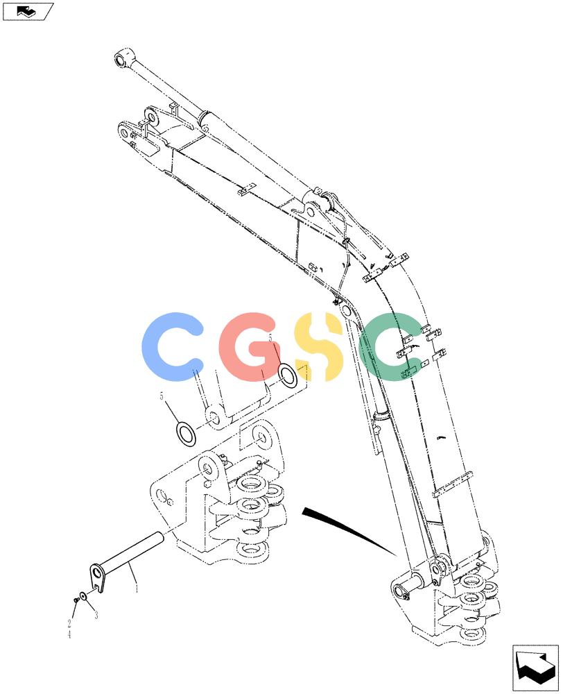 纽荷兰零件查询(E80BMSR) - COMPACT CRAWLER EXCAVATOR ASN LF06-04501 (NBTA18037) (03-001[00]) - BOOM INSTALLATION New Holland Constructuion