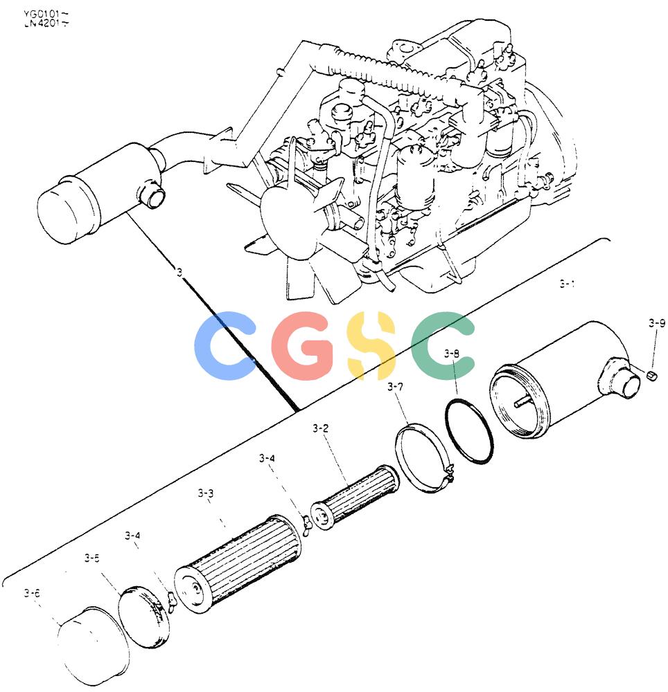 神钢零件查询(K907CLC) - EXCAVATOR BTW YG0101 - YG0500 (1/85-12/03) (08-013) - REWORK POWER PLANT Kobelco