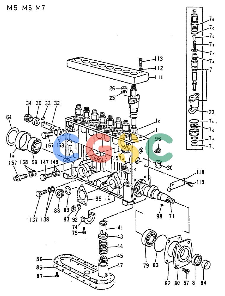 神钢零件查询(8DC9-T) - MITSUBISHI DIESEL ENGINE - K914 & K975 (1/79-12/06) (03-004[03]) - INJECTION PUMP (INNER PARTS) Kobelco
