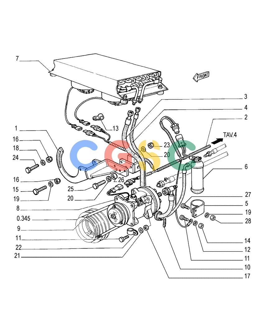 纽荷兰零件查询(FD175) - CRAWLER DOZER (N.A. VERSION)(S/N 061640 & AFTER) (1/93-) (9.665[03]) - AIR CONDITIONING - CONDENSER - OPTIONAL CODE 76042216 New Holland Constructuion