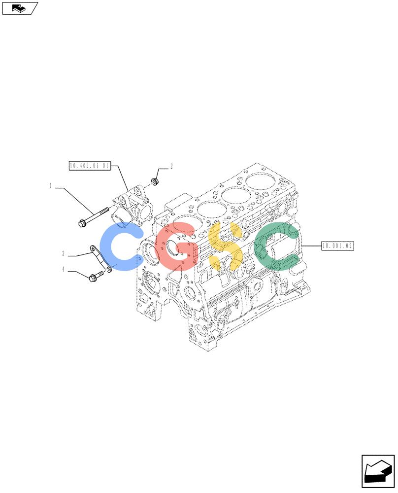 神钢零件查询(F4GE9484C J602) - ENGINE 504242281 - 84473213 (1/14-) (55.301.02) - ALTERNATOR - MOUNTING (2852179) Kobelco