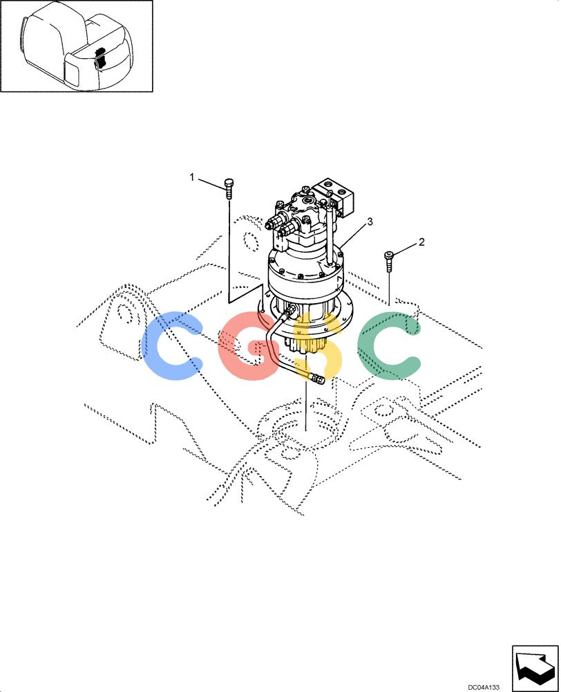 纽荷兰零件查询(EH130) - CRAWLER EXCAVATOR (3/04-) (08 -31[00]) - MOUNTING - SWING MOTOR New Holland Constructuion