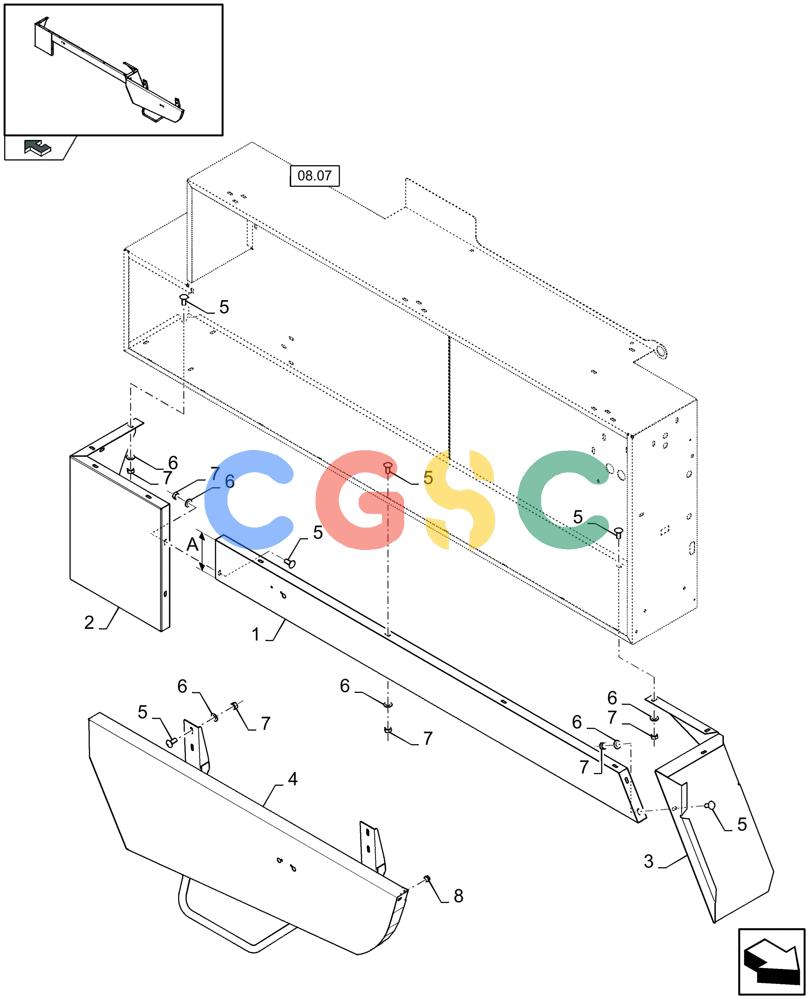 凯斯零件查询(LB433S) - BIG RECTANGULAR BALER (9/08-12/12) (08.12[01]) - LOWER SHIELDS, TANDEM AXLE, RH Case Agriculture